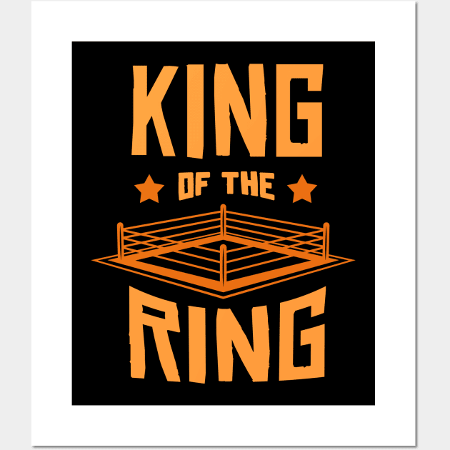 Boxing King of the ring fight boxer gift Wall Art by voidea